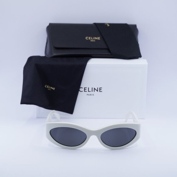 Celine CL40288I 25A MONOCHROMS Cat Eye Sunglasses–Ivory\Grey - Picture 2 of 9